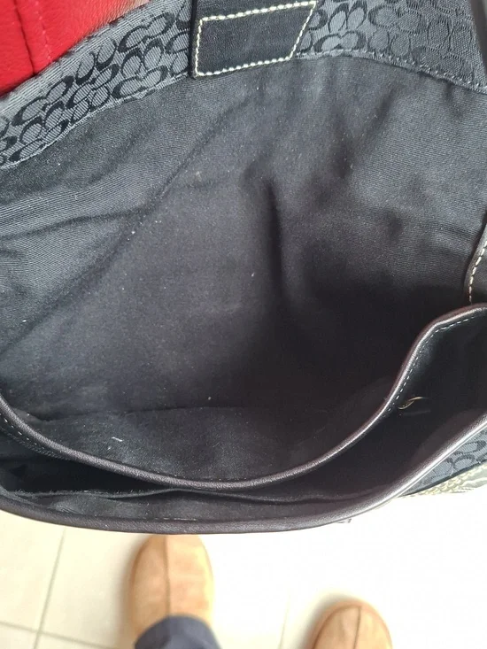 Coach Signature Soho Vintage black monogram shoulder bag in canvas and leather - Picture 10 of 15